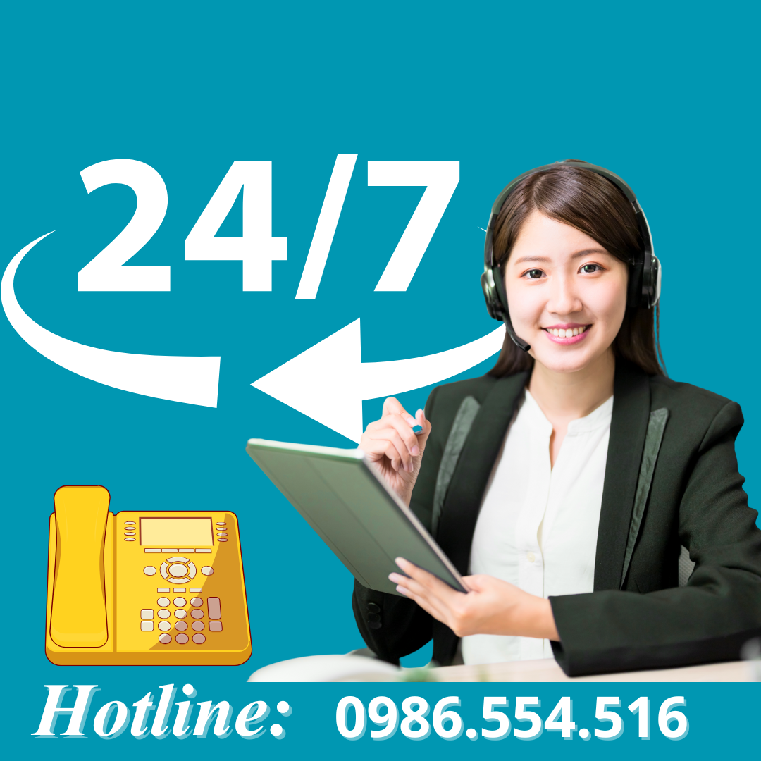 Chăm sóc khách hàng nền xanh